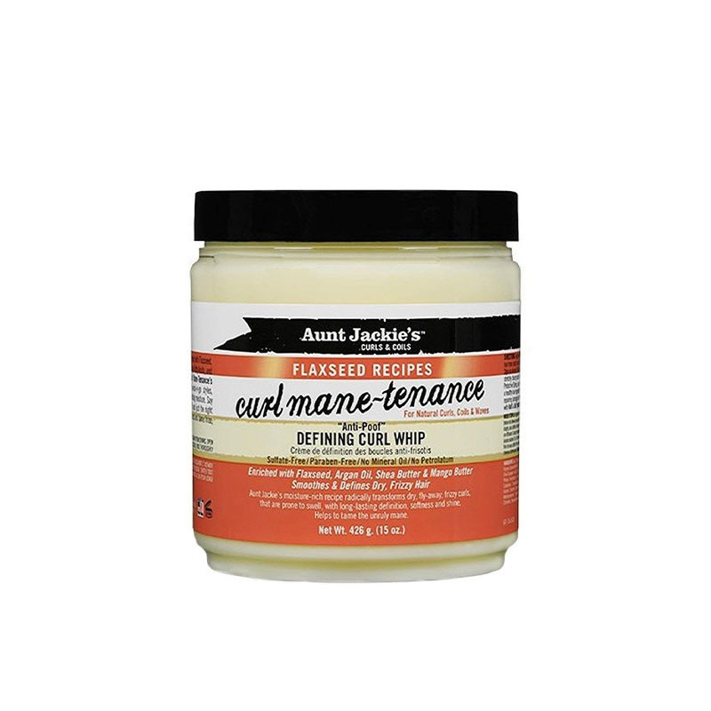 Aunt Jackie's Flaxseed Curl Mane Tenance Définition de Boucles Whip 426g Aunt Jackie's Flaxseed Curl Mane Tenance Définition de Boucles Whip 426g