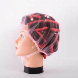 Bifull Bonnet en Tulle Rose de Nuit avec Ruban