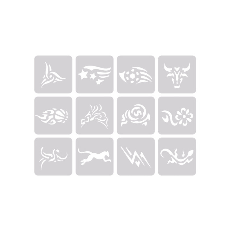 Kit de tatouage capillaire Bifull 12 modèles