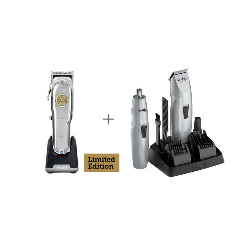 Wahl Pack Senior Métal sans Fil + Moustache & Barbe Wahl Pack Senior Métal sans Fil + Moustache & Barbe