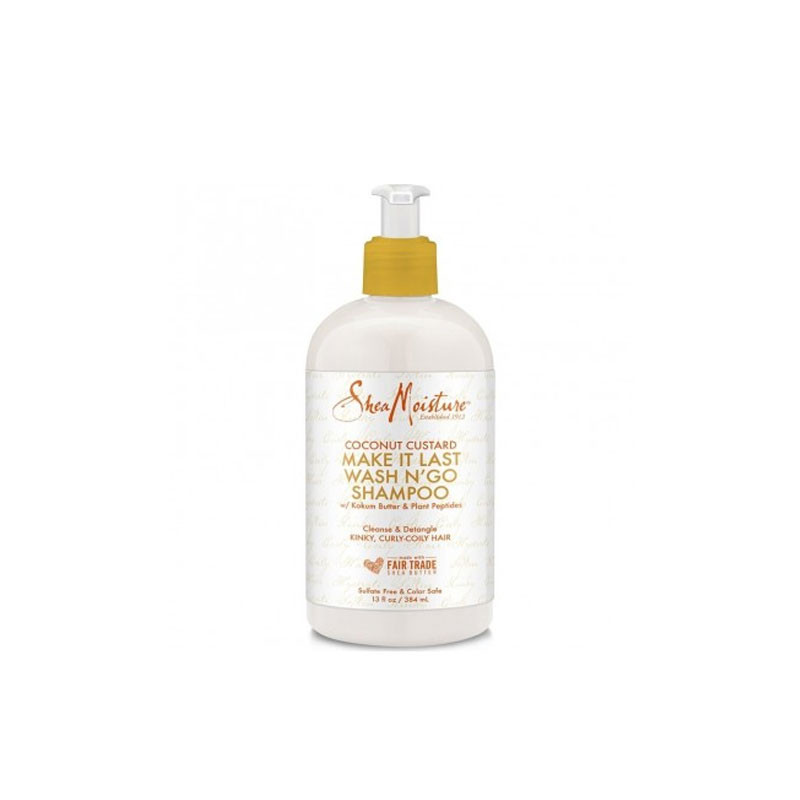 Shampooing Shea Moisture Coconut Custard Make It Last Wash N'go (384ml)