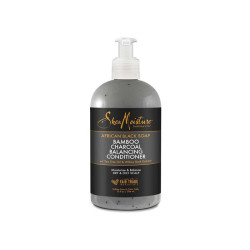 Après-shampoing équilibrant au savon noir africain Shea Moisture avec charbon de bambou (384 ml)