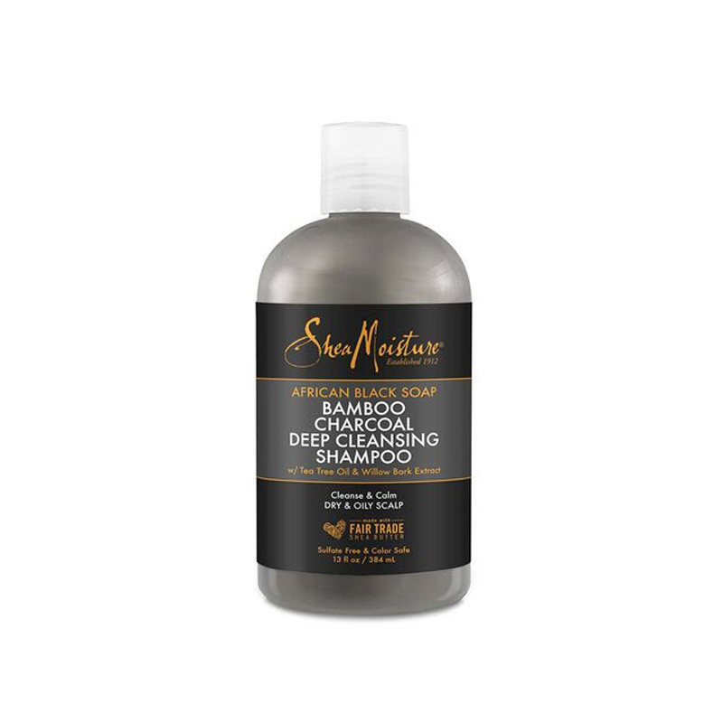 Shampooing nettoyant en profondeur au charbon de bambou de savon noir africain Shea Moisture (384ml)