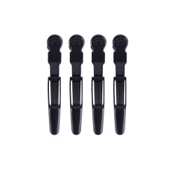 Ensemble de pinces à cheveux professionnelles Wad - Grande taille noire 4pcs/boîte