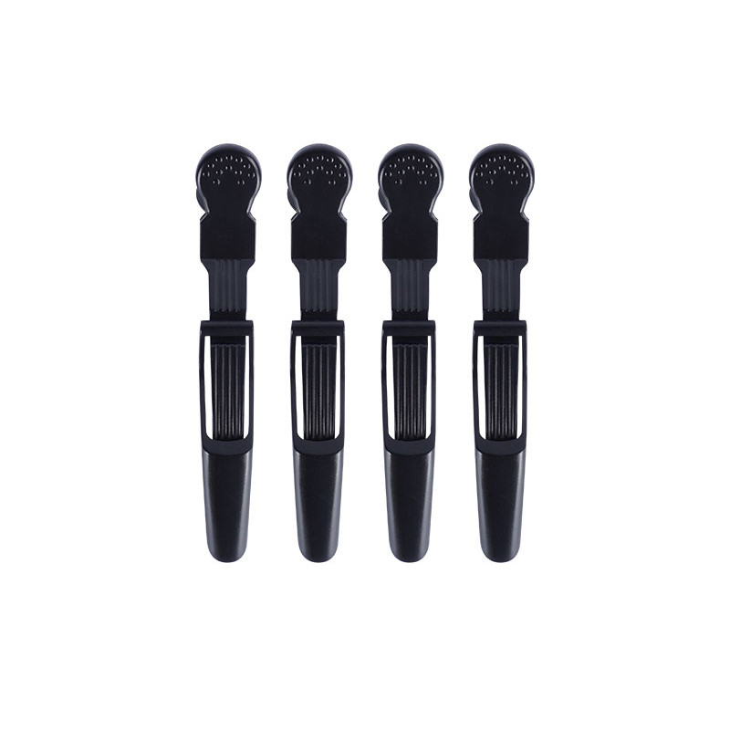 Ensemble de pinces à cheveux professionnelles Wad - Grande taille noire 4pcs/boîte