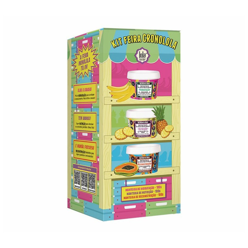 Lola de Rio Kit Be(M)Dita Ghee Masques 100ml Banane et Aloe Vera + Ananas et Beurre de Bacuri + Papaye et Que