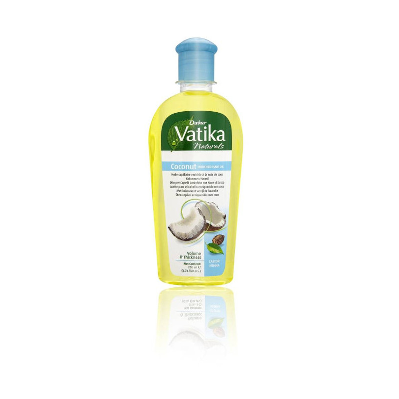Huile capillaire enrichie au coco Vatika (200ml)
