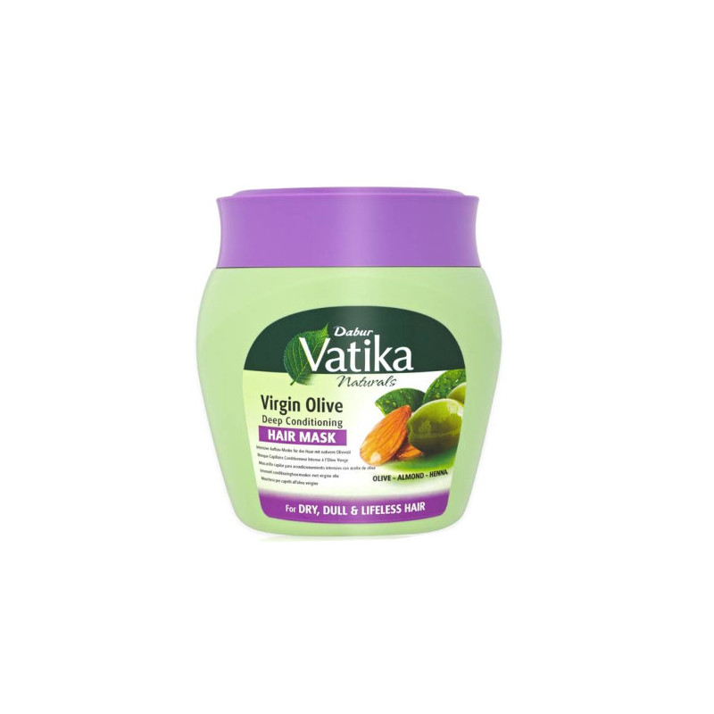 Masque capillaire hydratant profond à l'huile d'olive vierge Vatika (500gr)