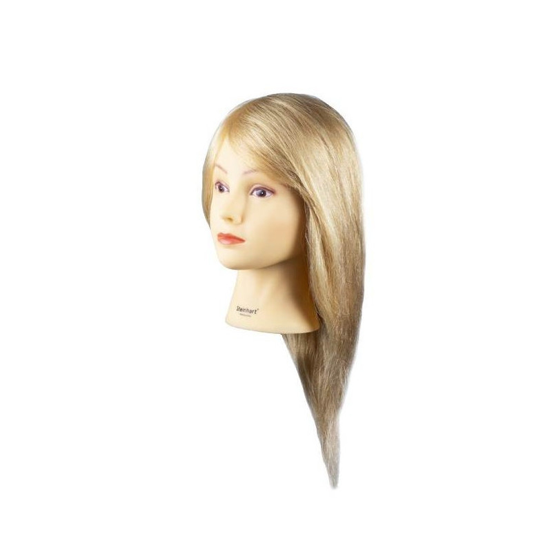 Steinhart Mannequin 100 % cheveux humains 45 cm Blond Clair