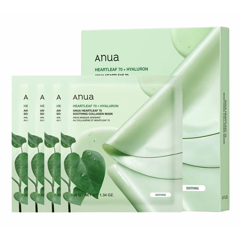 Anua Heartleaf 70 Masque Apaisant au Collagène X (4u)