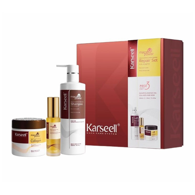 Karseell Pack Shampoing+Huile d'Argan+Masque Collagène