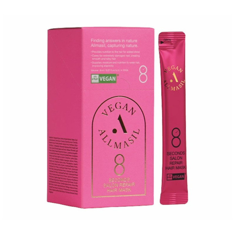 All Masil 8 Secondes Masque Capillaire Réparation Salon Sachet Stick 20x8ml