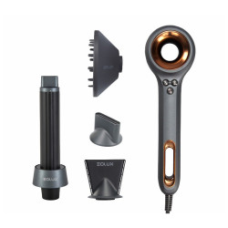Eolux Sèche-cheveux Ionique Brushless Noir Eolux 1500w Set (EX02BLKPLUS)