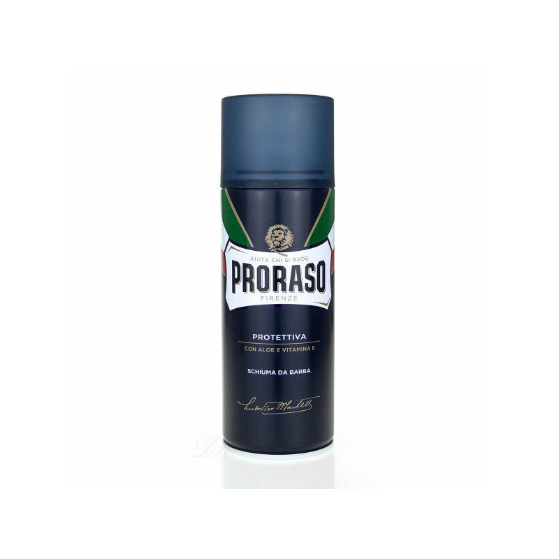 Proraso Ligne Bleu Mousse à Raser Aloe Vera et Vitamine E