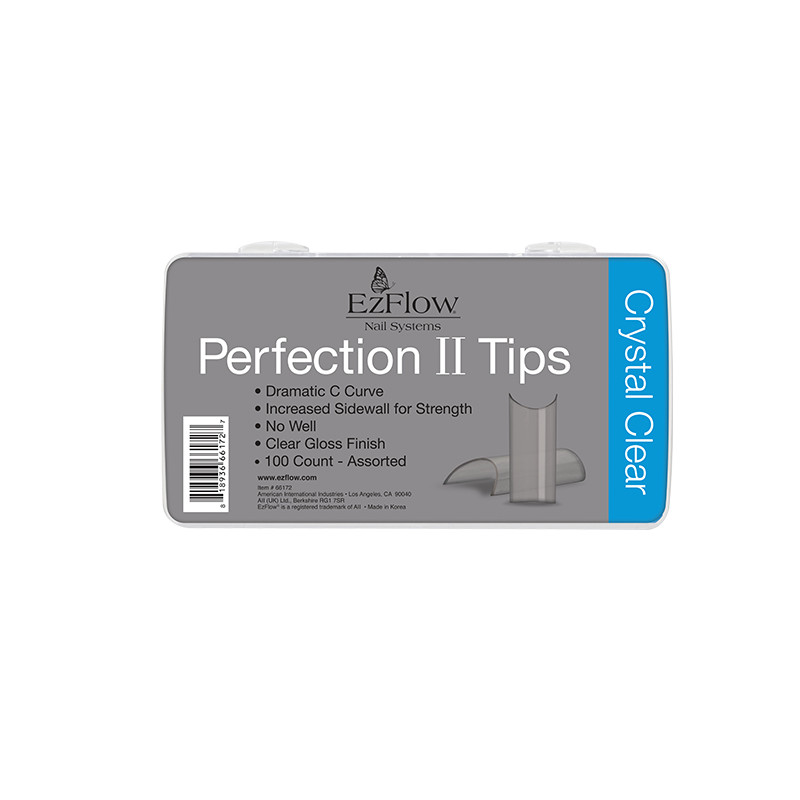 Ez Flow  Perfection II Tips Crystal Clear (100Uds)
