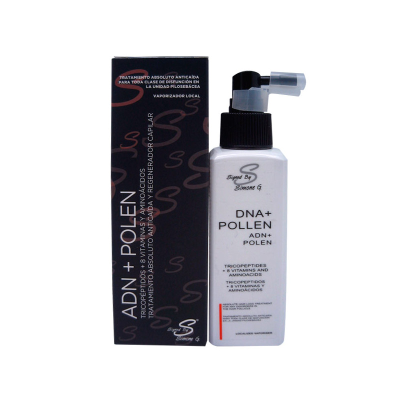 Simone G. 66 Anti-Caída ADN + POLEN Tricopéptidos + 8 Vitaminas y aminoácidos (125ml) Simone G. 66 Anti-Caída ADN + POLEN Tricopéptidos + 8 Vitaminas y aminoácidos (125ml)