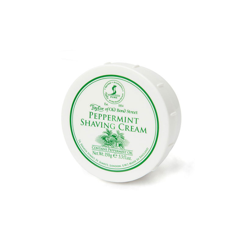 Taylor of Old Bond Street Crème à Raser à la Menthe Poivrée en Bol (150g) Taylor of Old Bond Street Crème à Raser à la Menthe Poivrée en Bol (150g)
