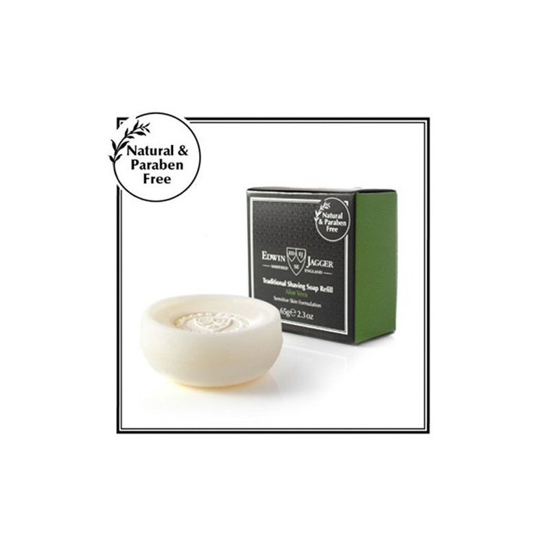 Edwin Jagger Recharge de Savon à Raser Naturel à L'aloès (65gr) Edwin Jagger Recharge de Savon à Raser Naturel à L'aloès (65gr)