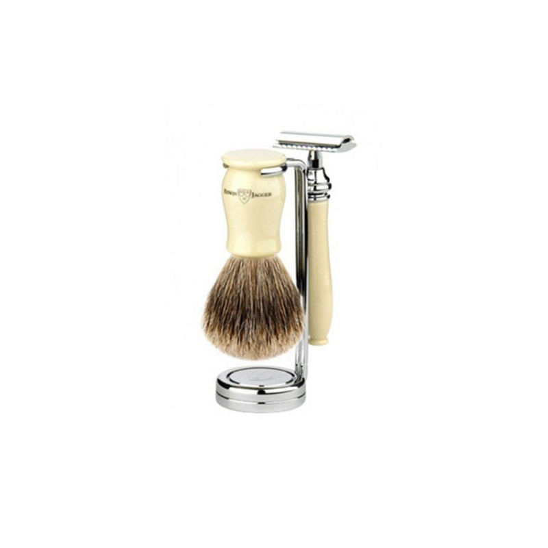 Edwin Jagger Set de Rasage Rasoir Classique, Brosse et Support Edwin Jagger Set de Rasage Rasoir Classique, Brosse et Support