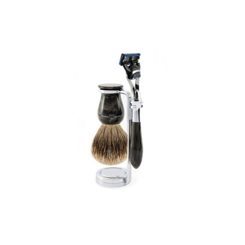 Edwin Jagger Set de rasage Fusion® Rasoir, pinceau et support en marbre Edwin Jagger Set de rasage Fusion® Rasoir, pinceau et support en marbre