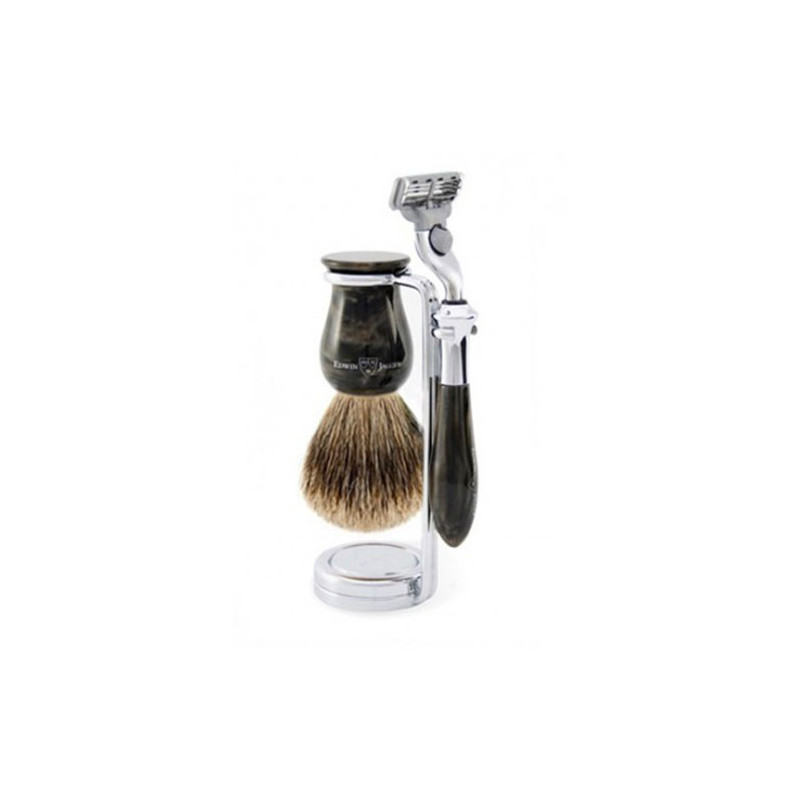 Edwin Jagger Set de rasage Rasoir Mach 3®, pinceau et marbre