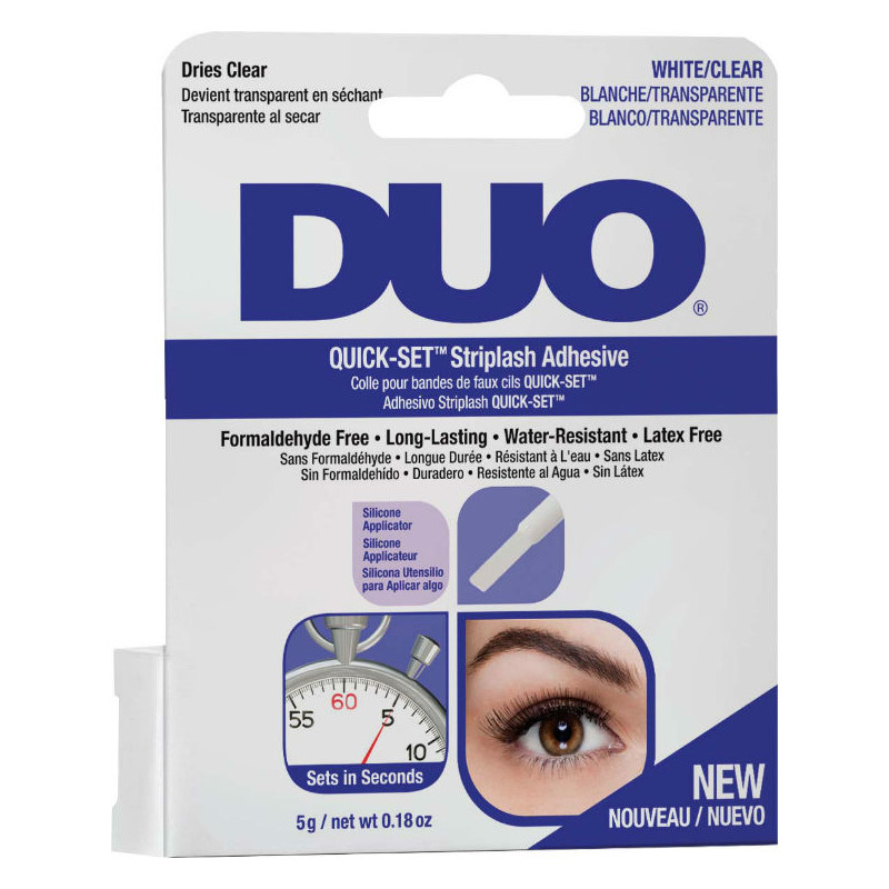 Duo Quick Set Colle pour Bandes de Faux Blanche/Transparente (5gr)
