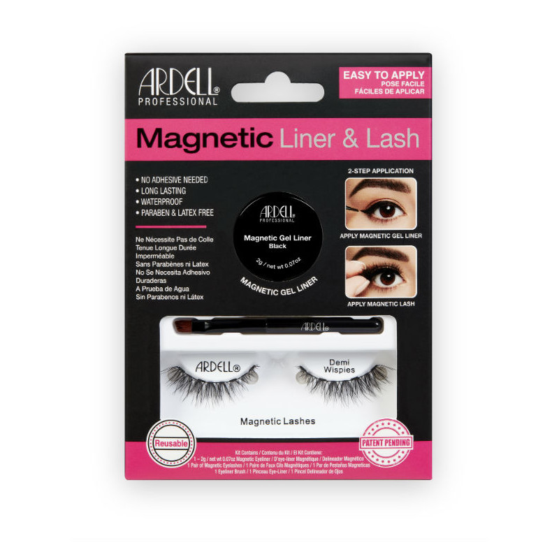 Ardell Kit Pestañas Magnetica y Liner Demi Wispies