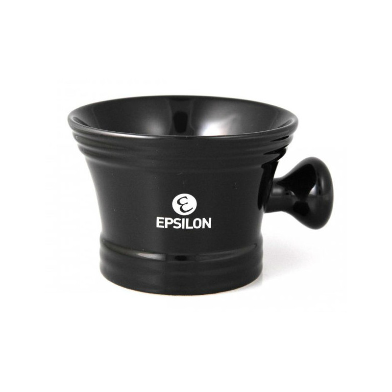 Epsilon Bol de Rasage en Céramique avec Poignée Noire Epsilon Bol de Rasage en Céramique avec Poignée Noire