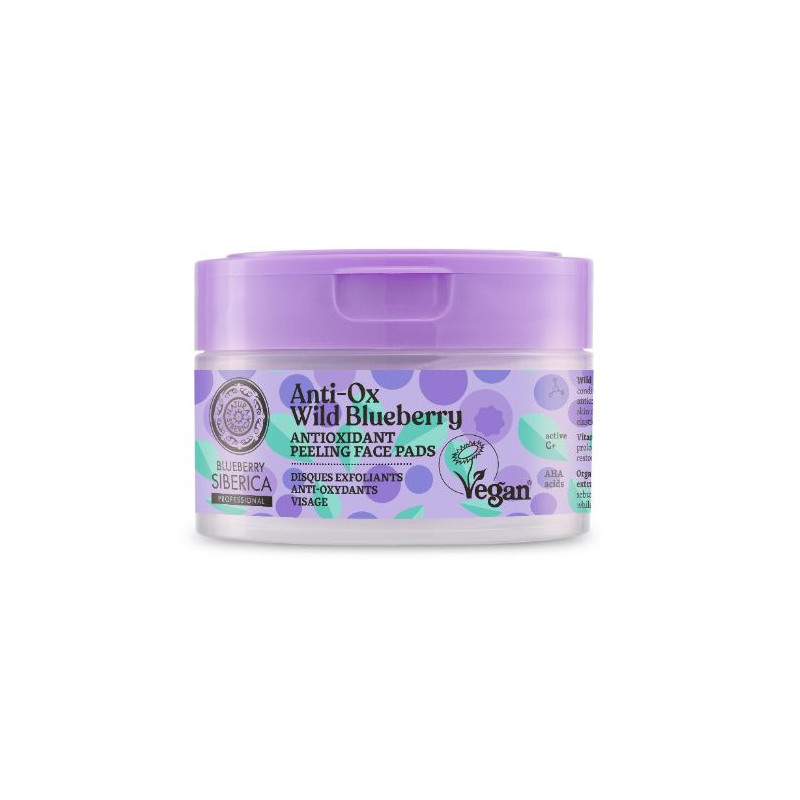 Natura Siberica Blueberry Disques Exfoliants Anti-Oxidants Visage (20Uds)