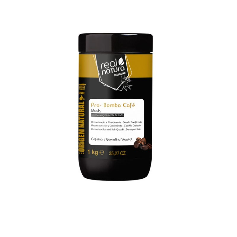Real Natura Pro-Cor Reparaçao Bomba Café Masque Sans Sel (1Kg)