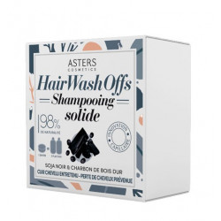 Asters Cosmetics Shampooing Solide Au Soja Noir & Charbon de Bois Dur (100gr)