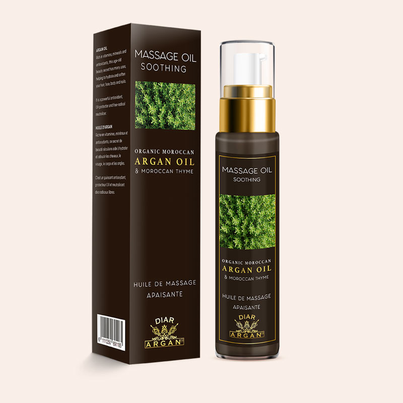 Diar Argan Huile de Massage Apaisante Argan au Thym Diar Argan Huile de Massage Apaisante Argan au Thym